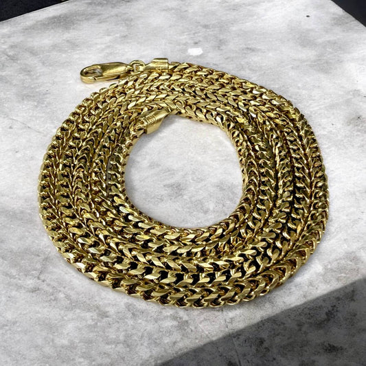 14k Solid Gold Round Franco Chain Necklace 24 in 21.8 Grams