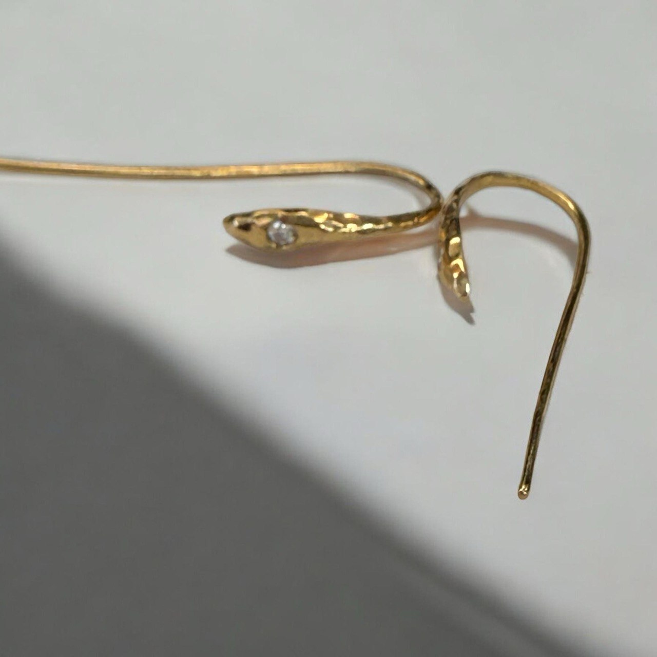 Torrini 14K Yellow Gold Hammered Diamond Drop Earrings – Made in Italy