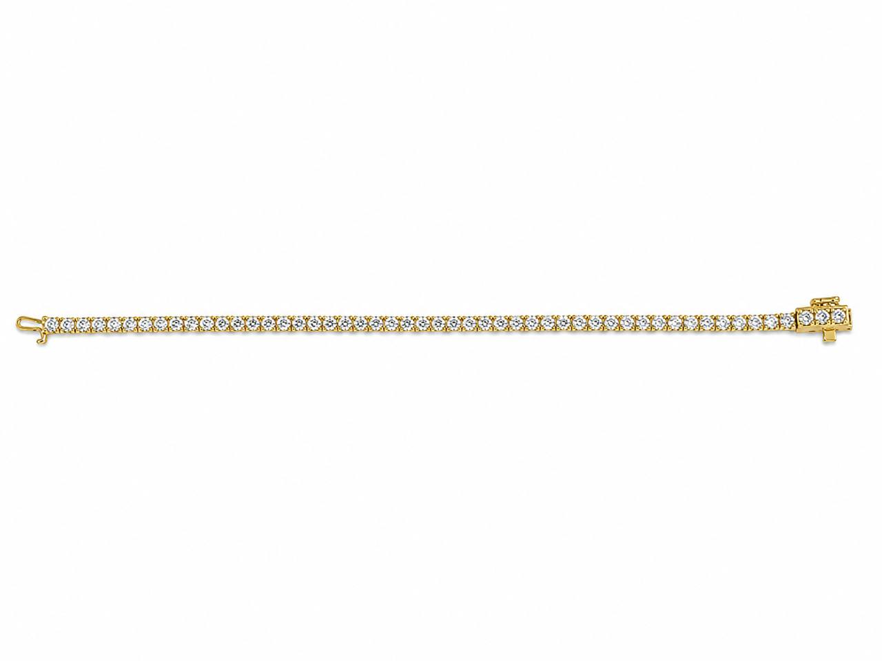 14K Yellow Gold Natural Diamond Tennis Bracelet 3.25 CTW VS2 G-H 7.5 in Unisex