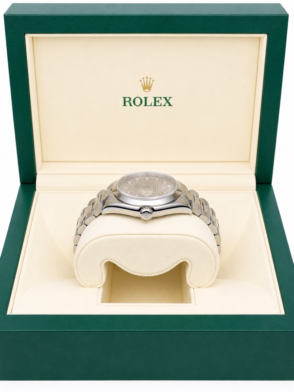 Rolex Day-Date 18206 Platinum 36mm Diamond Dial President Watch