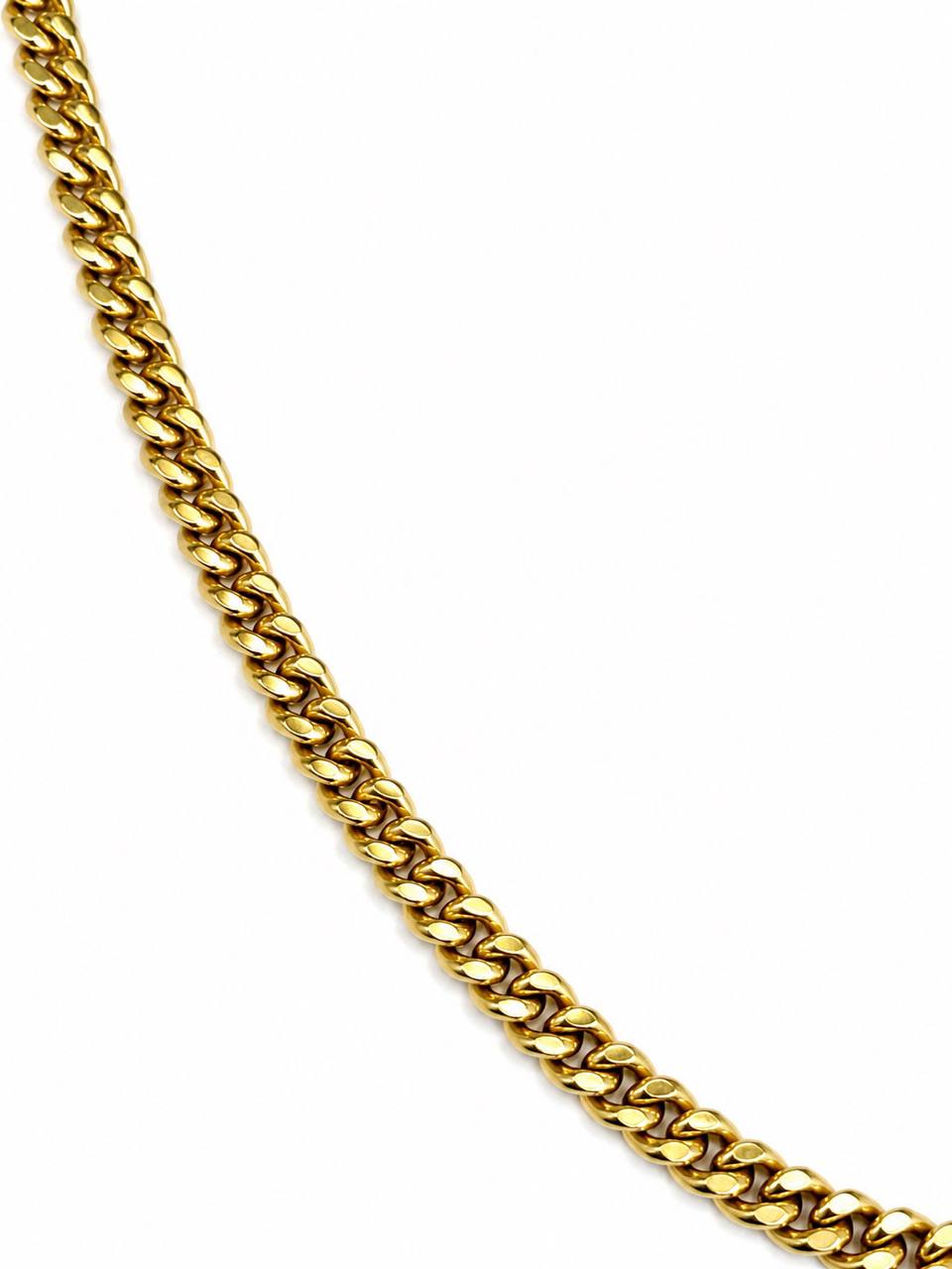 Mens 18K Yellow Gold Miami Cuban Curb Link Chain Necklace 24 in 5mm 26.2 Grams
