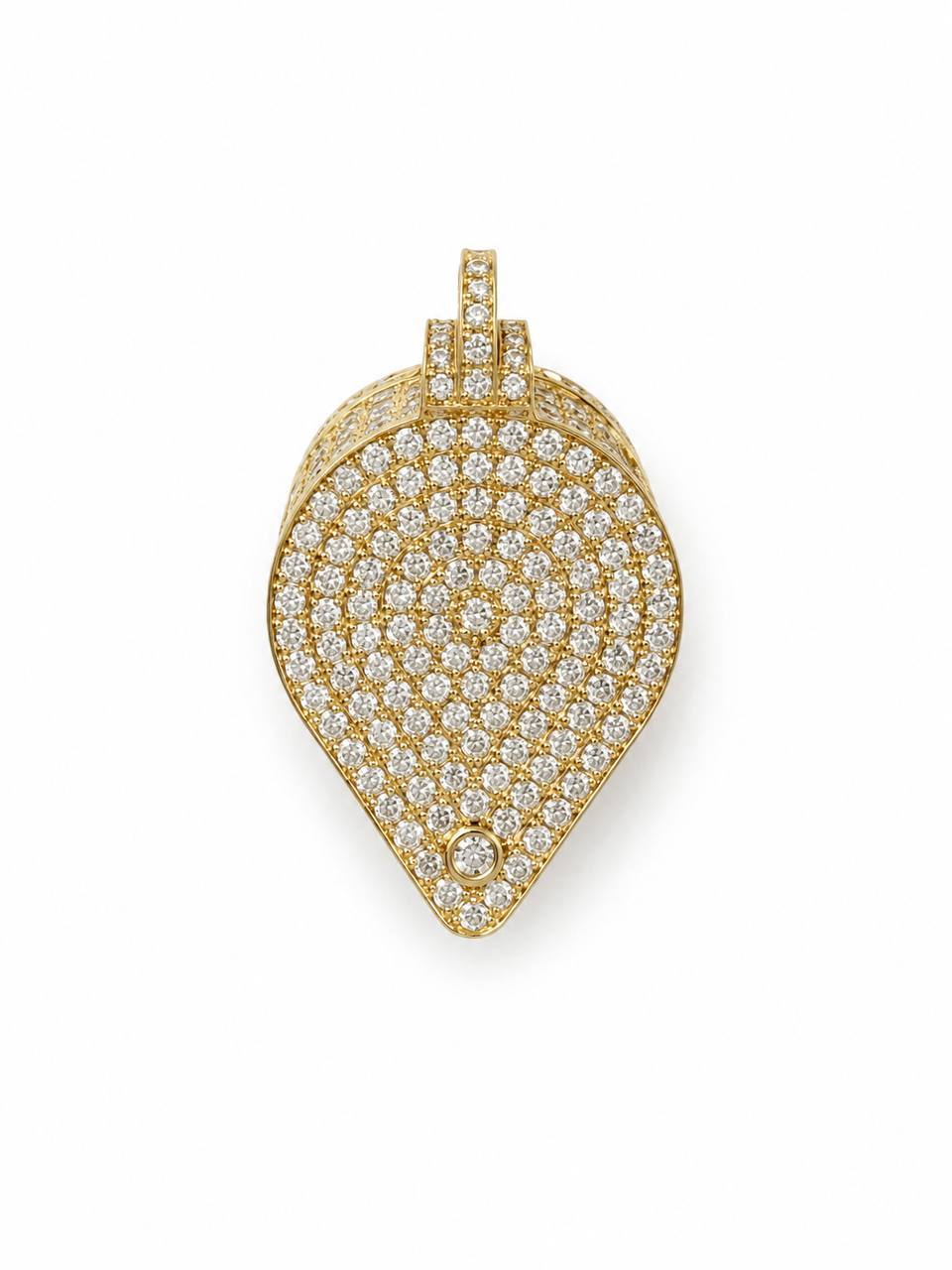 Solid 18K Yellow Gold Natural Diamond GIA 10X Jewelers Loupe Pendant 12.25 CTW Magnifier