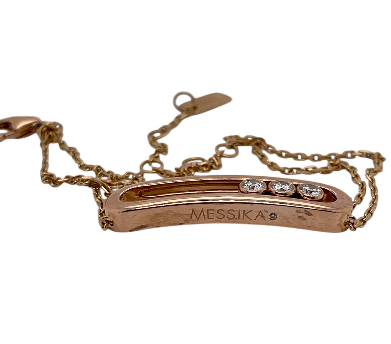 Messika Move Classique 18k Rose Gold Diamond Bracelet