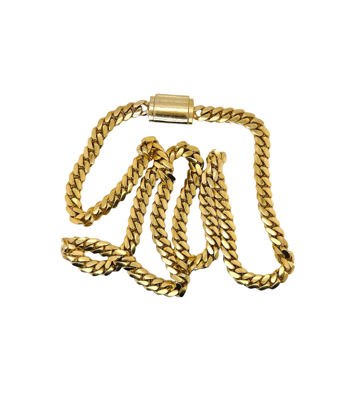 14k Solid Yellow Gold Mens Miami Cuban Link Chain Necklace 26 in 7 MM