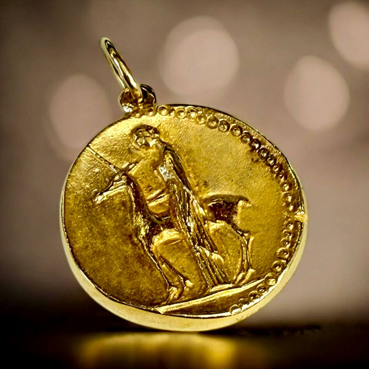 Authentic Vintage Van Cleef & Arpels 18K Gold Virgo Zodiac Pendant