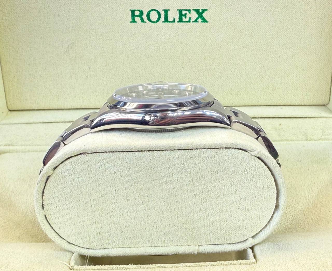 Rolex Datejust 16200 Blue Diamond Dial 36mm Steel Quickset Watch Oyster Band