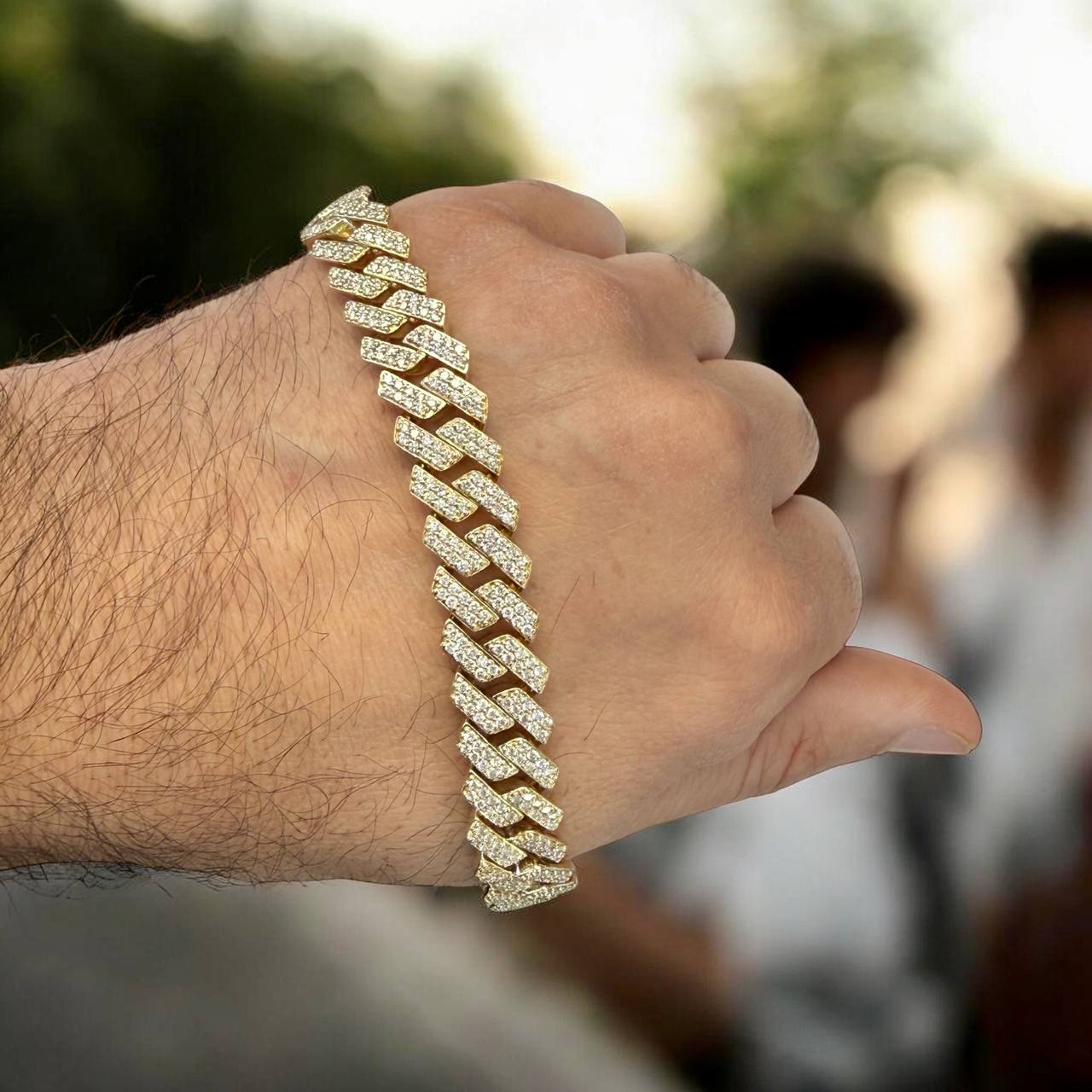 10K Solid Gold Diamond Cuban Link Bracelet 12mm 8.5” – 7.75 Carat Natural VS Diamond Iced Out Miami Cuban Bracelet