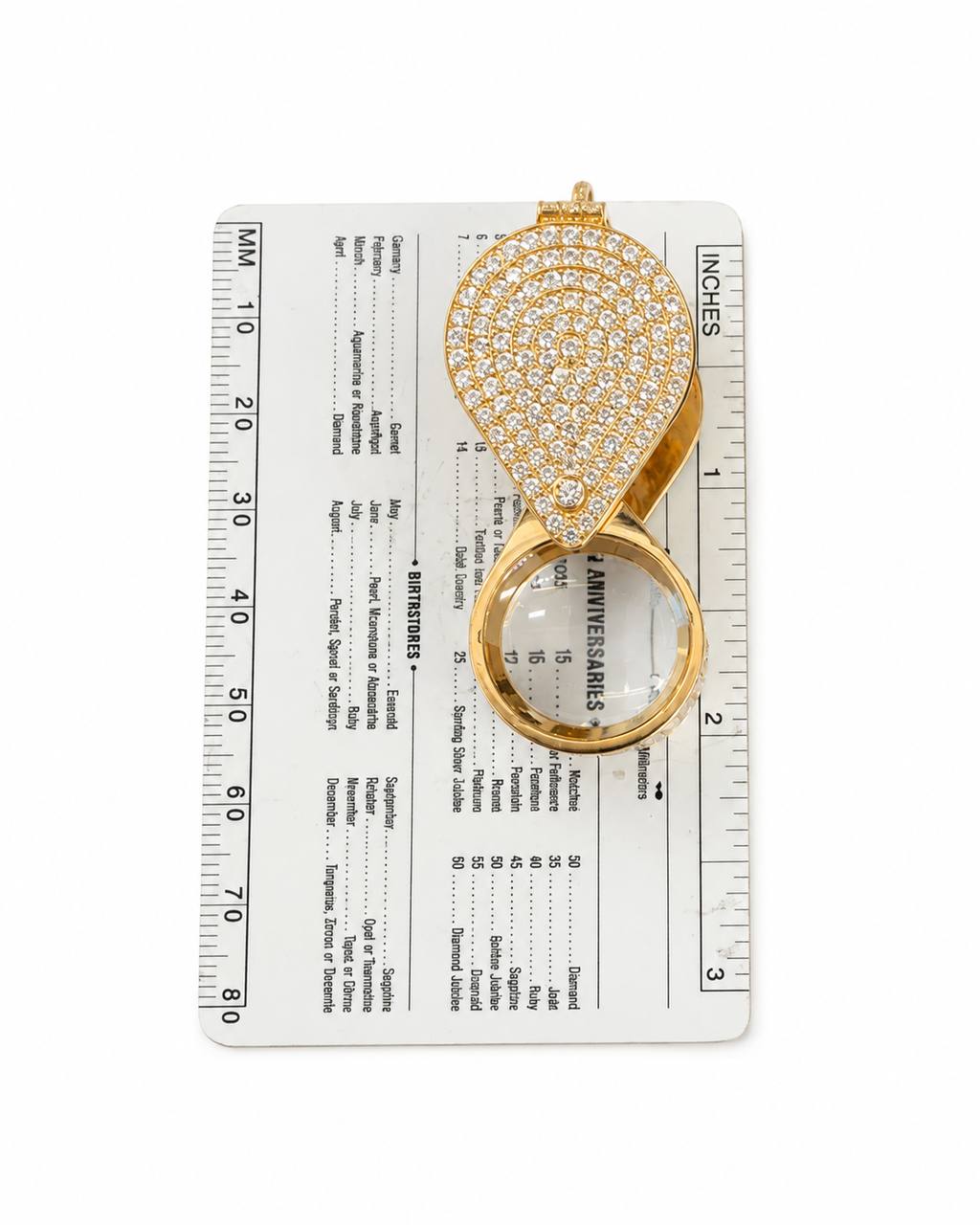 Solid 18K Yellow Gold Natural Diamond GIA 10X Jewelers Loupe Pendant 12.25 CTW Magnifier