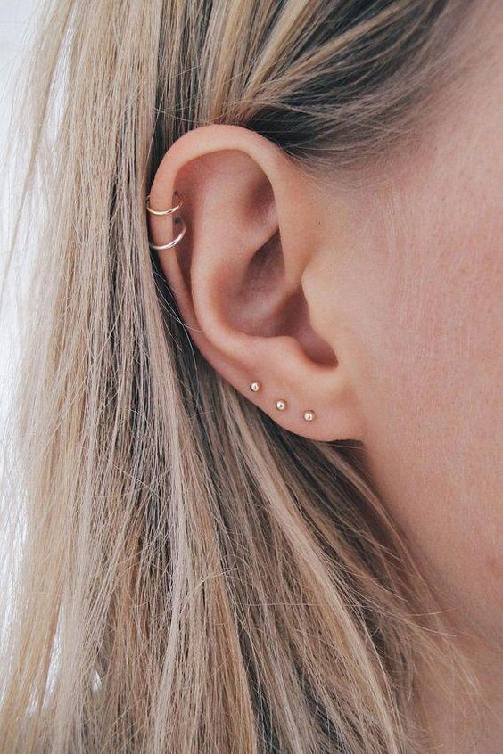 Ear lobe piercing